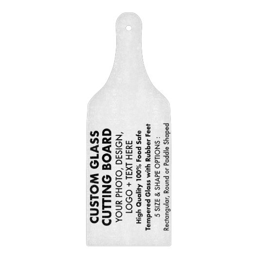 Aangepaste Gehard Glas Snijplank - Paddle (Voorkant)