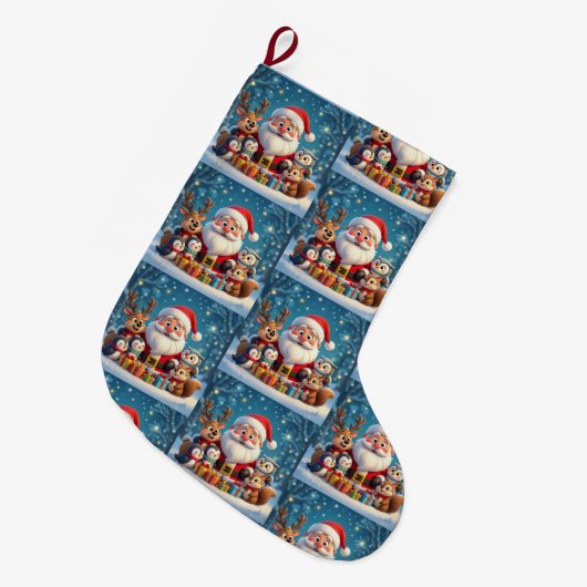 Aangepaste geheugen herinnering Kerstmuts Grote Kerstsok (Voorkant (Hangend))
