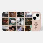 Aangepaste geheugenpennen Foto Collage en naam Case-Mate iPhone Case (Achterkant (horizontaal))