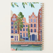 Aangepaste geïllustreerde Amsterdam reis cadeau 20 Planner (Achterkant)