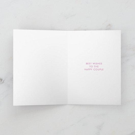 Aangepaste, geïllustreerde bruidstaart Gefelicitee Kaart (Binnen)