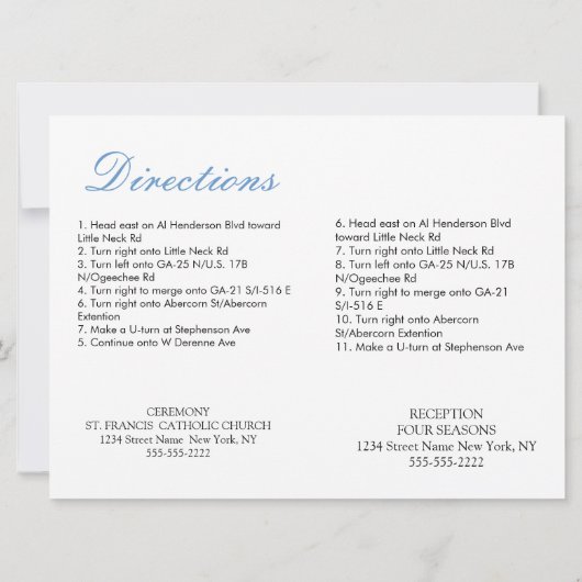 Aangepaste geïllustreerde huwelijkskaart (eerst vr kaart (Achterkant)