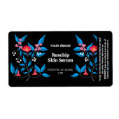 Aangepaste geïllustreerde zwarte productetiketten etiket (Voorkant)