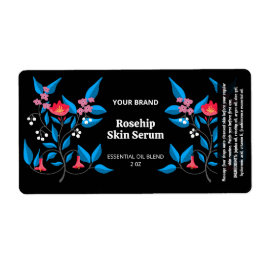 Aangepaste geïllustreerde zwarte productetiketten etiket