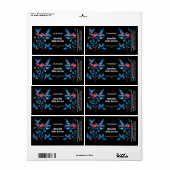 Aangepaste geïllustreerde zwarte productetiketten etiket (Full Sheet)