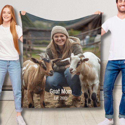 Aangepaste Geit Mam Fleece Deken Kerstcadeau Idee