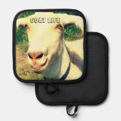 Aangepaste geitenpothouder pannenlap (Voorkant / Achterkant)