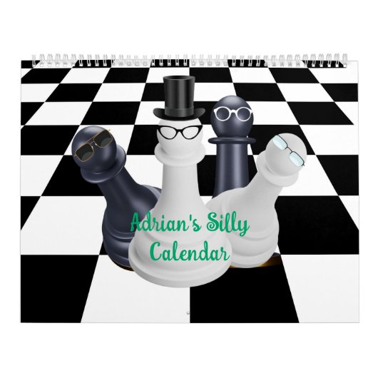 Aangepaste Gekke Chess Kalender (Hoes)