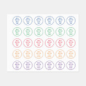 Aangepaste gekleurde broer of zus terug naar schoo labels (Vel)