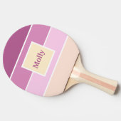 Aangepaste gekleurde vrouwelijke strepen tafeltennisbatje (Zijkant)