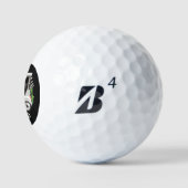 Aangepaste gelaagde monogramkart ClubsVoornaam Golfballen (Logo)