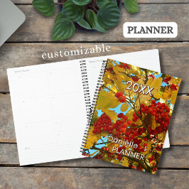 Aangepaste Gele Bladeren Rode Bes Boom Kroon Foto  Planner