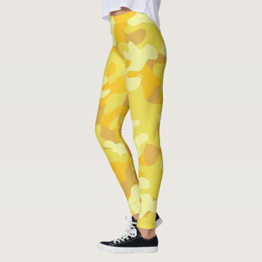 Aangepaste gele Camouflage-Leggings Leggings (Links)