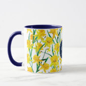Aangepaste gele Daffodil Pattern Mok (Links)