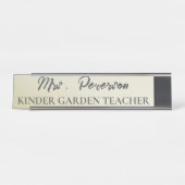 Aangepaste gele gradiëntleraar bureau naambordje (Voorkant)