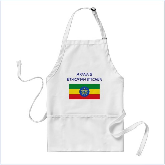 Aangepaste gele groene en rode Ethiopische vlag  Standaard Schort