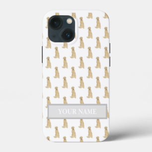 Aangepaste gele labrador Dog iPhone 13 Mini Hoesje