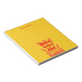 Aangepaste gele Motivatie laptop Notitieblok (Schuin)