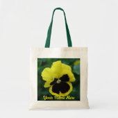 Aangepaste gele pansebloem tote bag (Voorkant)
