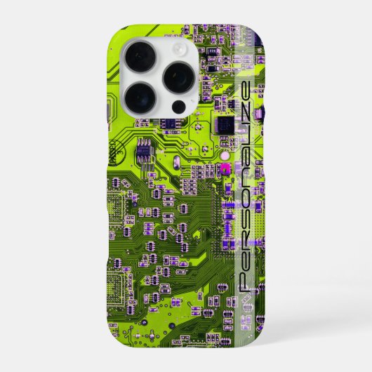 Aangepaste gele PCB-printplaat voor IT-professiona iPhone Hoesje (Achterkant)