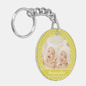 Aangepaste gele pols foto Aangepaste foto Sleutelhanger (Voorkant Links)