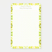 Aangepaste gele puntraster Nieuwe Mum Baby Planne Post-it® Notes (Voorkant)
