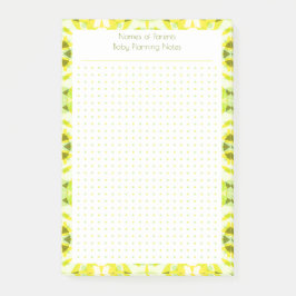 Aangepaste gele puntraster Nieuwe Mum Baby Planne Post-it® Notes