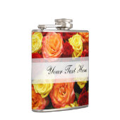 Aangepaste gele/rode/Oranje Rozen Heupfles (Rechts)