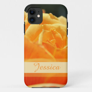 Aangepaste gele roos bloem iPhone hoes. Case-Mate iPhone Case