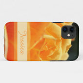 Aangepaste gele roos bloem iPhone hoes. Case-Mate iPhone Case (Achterkant (horizontaal))