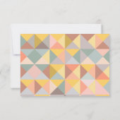 Aangepaste gele salie rustieke geometrische aardse bedankkaart (Achterkant)