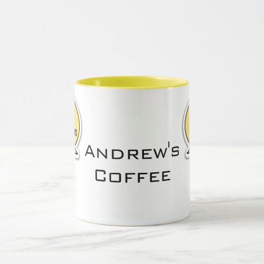 Aangepaste gele-sprekerspubbel mok (Midden)