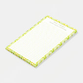 Aangepaste  gele stip raster tuin lay-out plan post-it® notes (Schuin)
