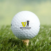 Aangepaste gele V initiaal markering - om golfers  Golfballen (Insitu Shirt)