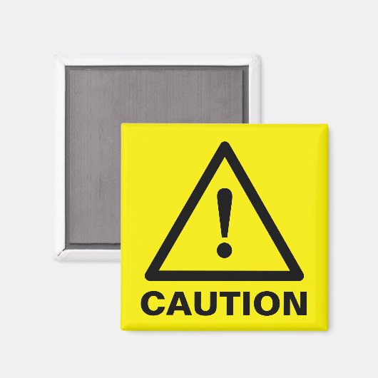 Aangepaste gele waarschuwingsbordmagneten magneet (Voorkant / Achterkant)