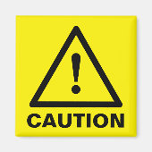 Aangepaste gele waarschuwingsbordmagneten magneet (Voorkant)