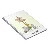 Aangepaste gele waterverf muizen notitieboek (Rechterzijde)