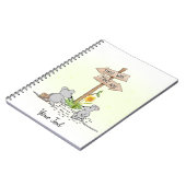 Aangepaste gele waterverf muizen notitieboek (Linkerzijde)