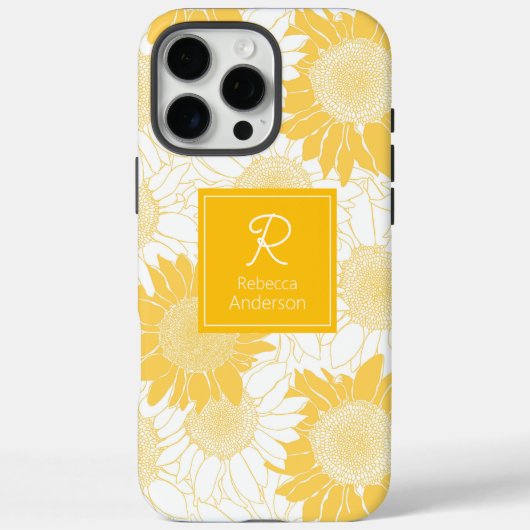 Aangepaste gele zonnebloem Case-Mate iPhone case (Achterkant)