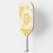 Aangepaste gele zonnebloem pickleball paddle (Links)