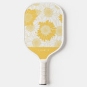 Aangepaste gele zonnebloem pickleball paddle (Achterkant)