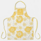 Aangepaste gele zonnebloem schort (Voorkant)