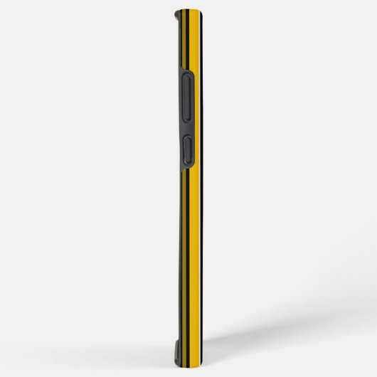 Aangepaste gele zwarte strepen monogram samsung galaxy hoesje (Rechterkant)