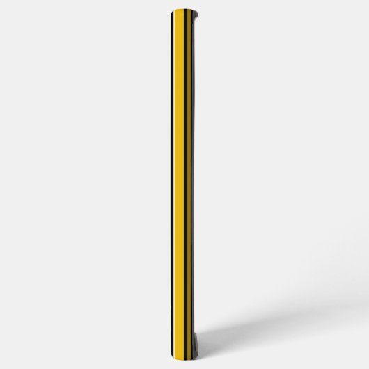 Aangepaste gele zwarte strepen monogram samsung galaxy hoesje (Linkerkant)