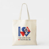 Aangepaste gelijkheid is niet onderhandelbaar Vrou Tote Bag (Achterkant)