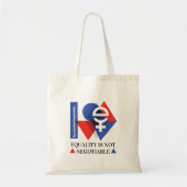 Aangepaste gelijkheid is niet onderhandelbaar Vrou Tote Bag (Voorkant)