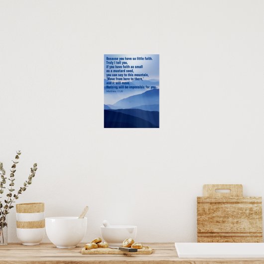 Aangepaste Geloof Inspirerend Bijbel Verse Poster (Keuken)