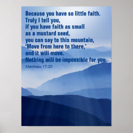 Aangepaste geloof inspirerende Bijbeltekst Poster