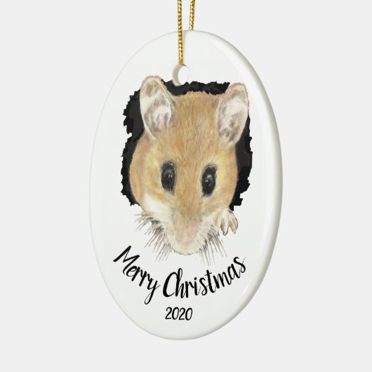 Aangepaste geluidsdemper die vrolijk kerstfeest zo keramisch ornament (Links)