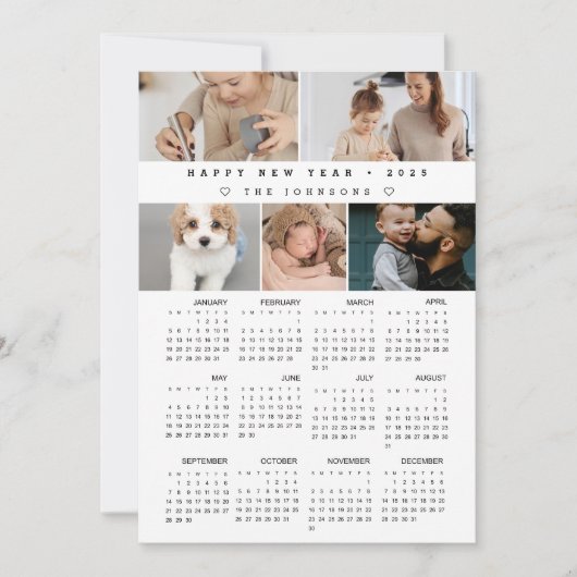 Aangepaste Gelukkig Nieuwjaar 2025 Kalender Fotoc (Voorkant)